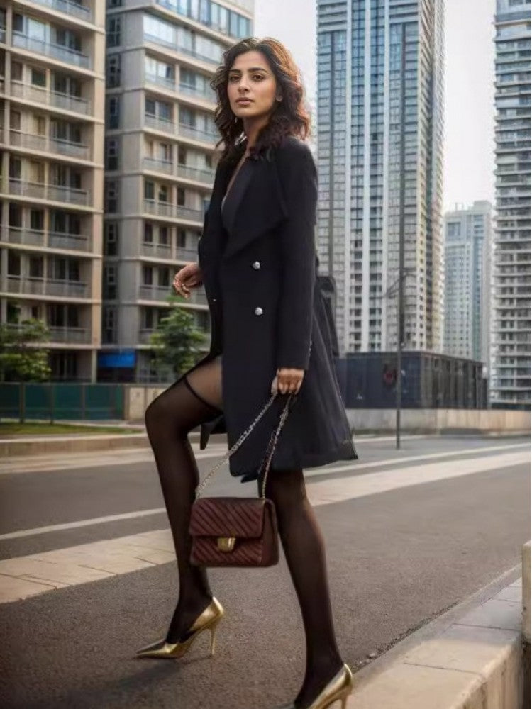 Long Sleeve Tweed High-end Winter Coat
