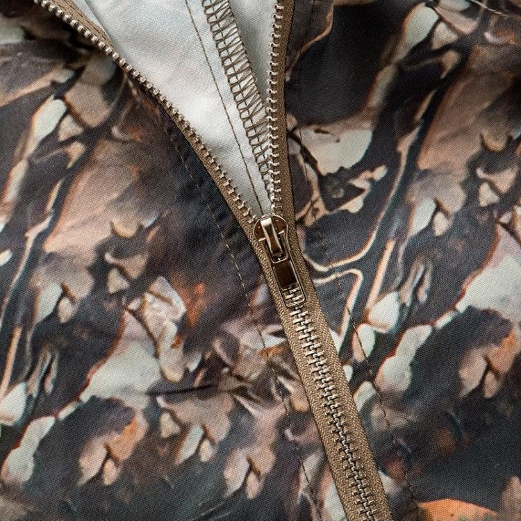 Deep V Neck Lapel Camo Print Rompers