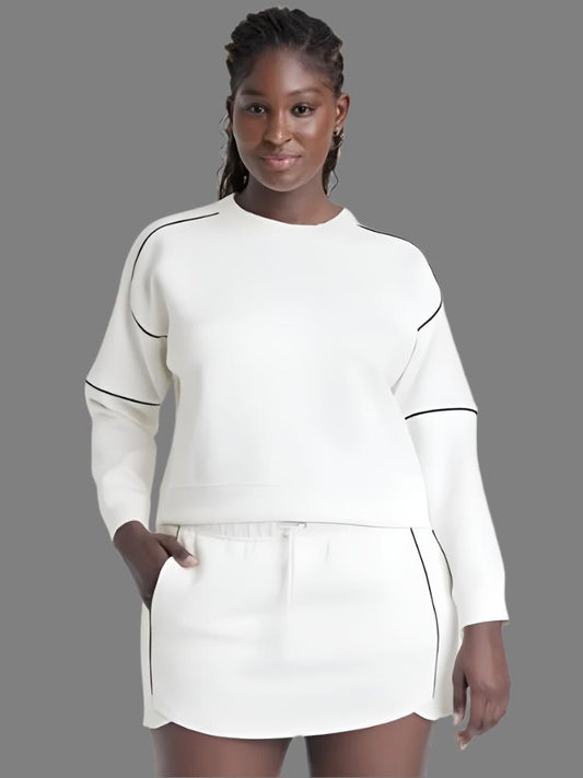Colorblock Striped Loose Skort Sets
