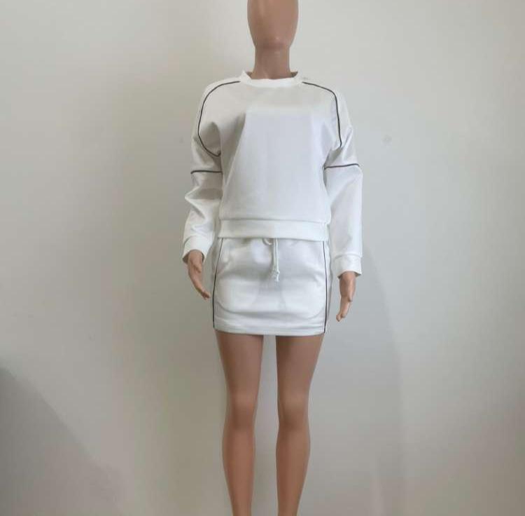 Colorblock Striped Loose Skort Sets