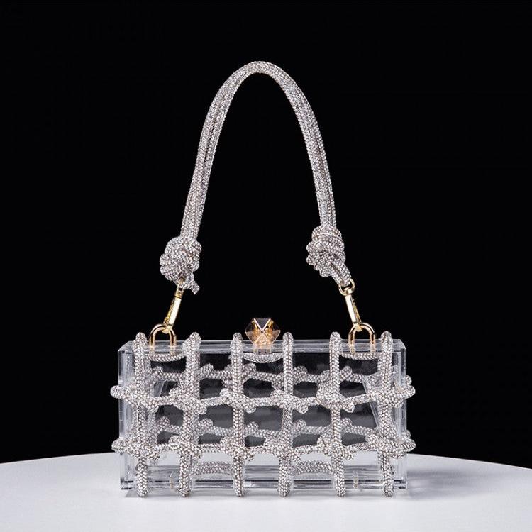 Chic Twist Transparent Acrylic Shoulder Bags