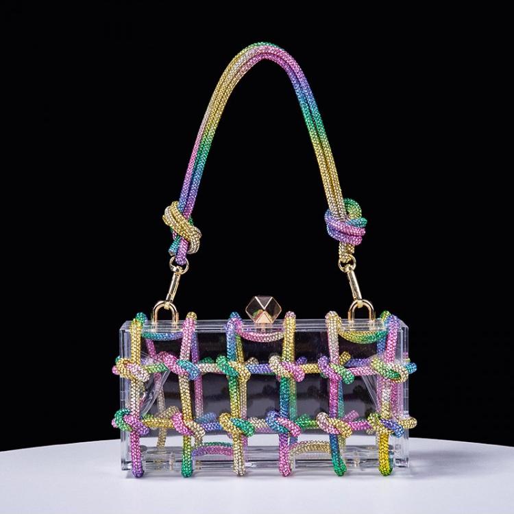 Chic Twist Transparent Acrylic Shoulder Bags