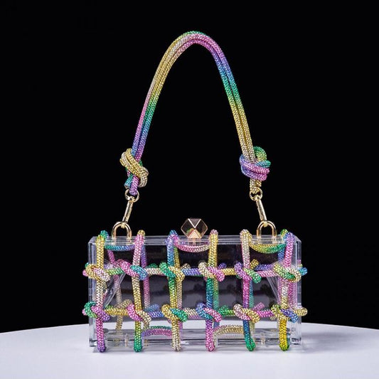 Chic Twist Transparent Acrylic Shoulder Bags