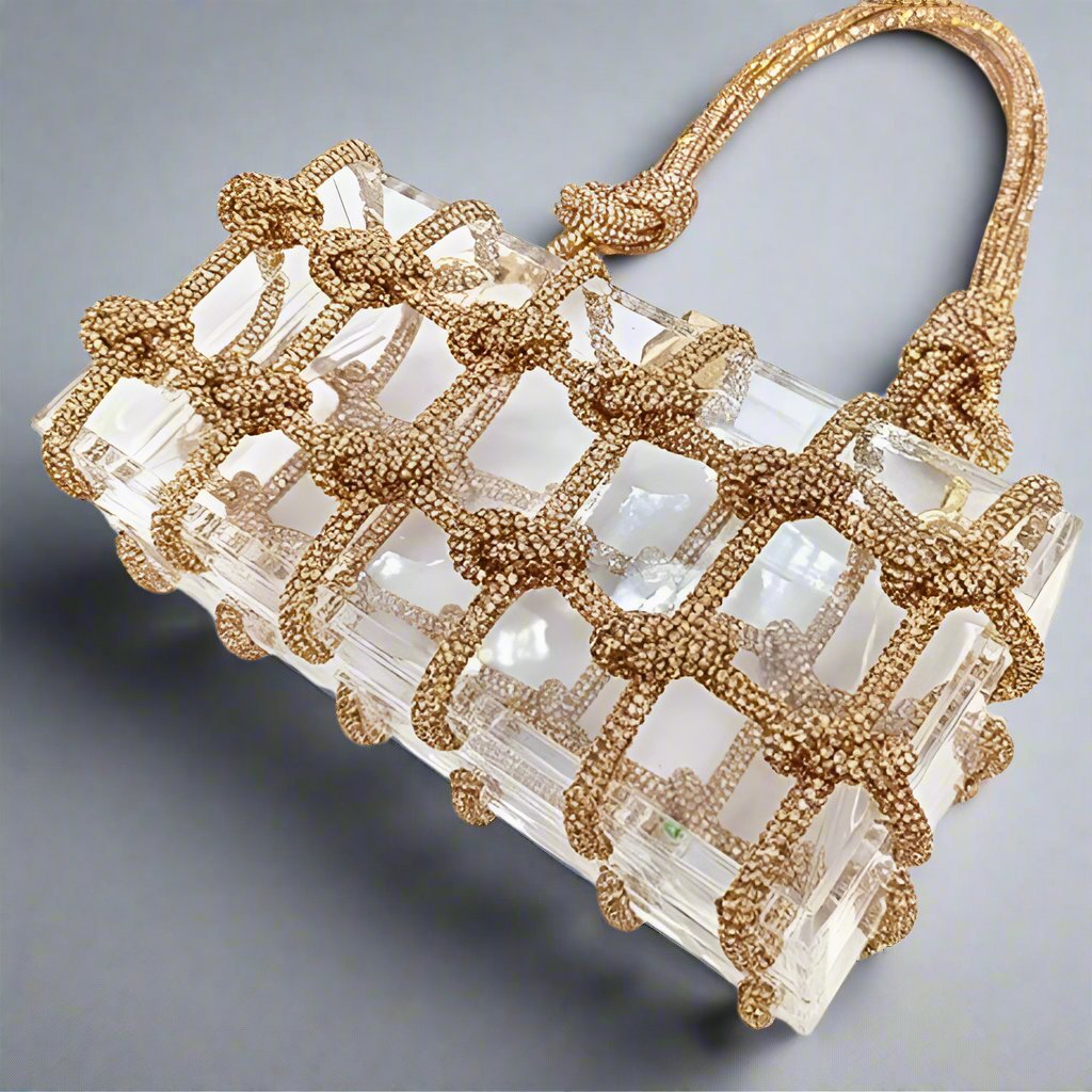 Chic Twist Transparent Acrylic Shoulder Bags