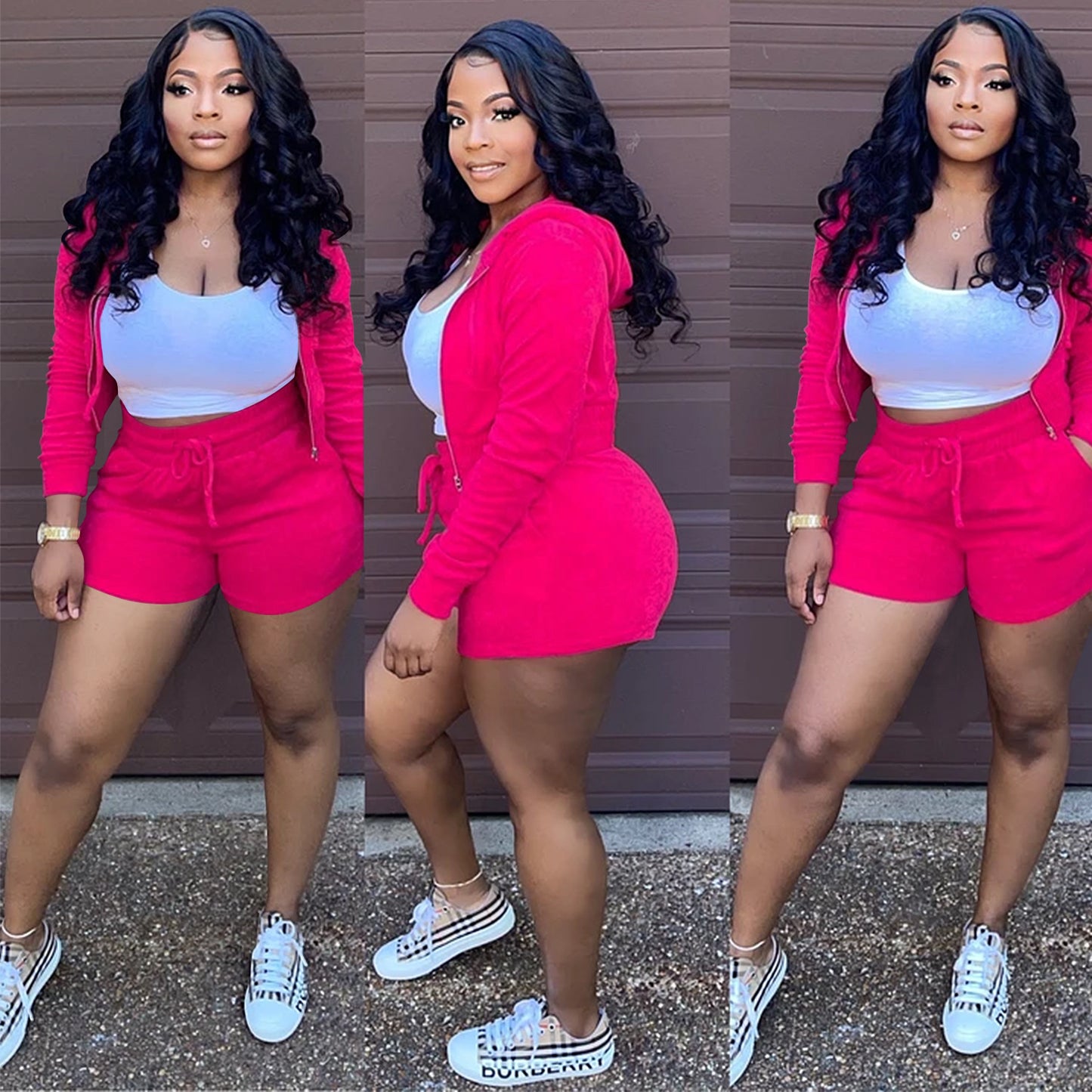 Casual Solid Three Piece Set
