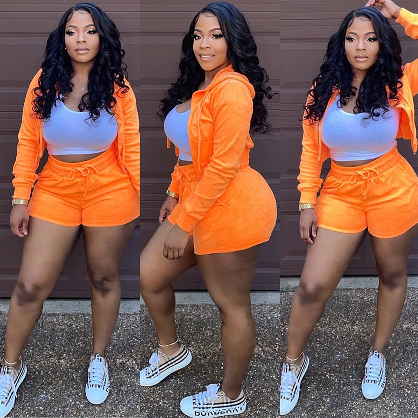 Casual Solid Three Piece Set