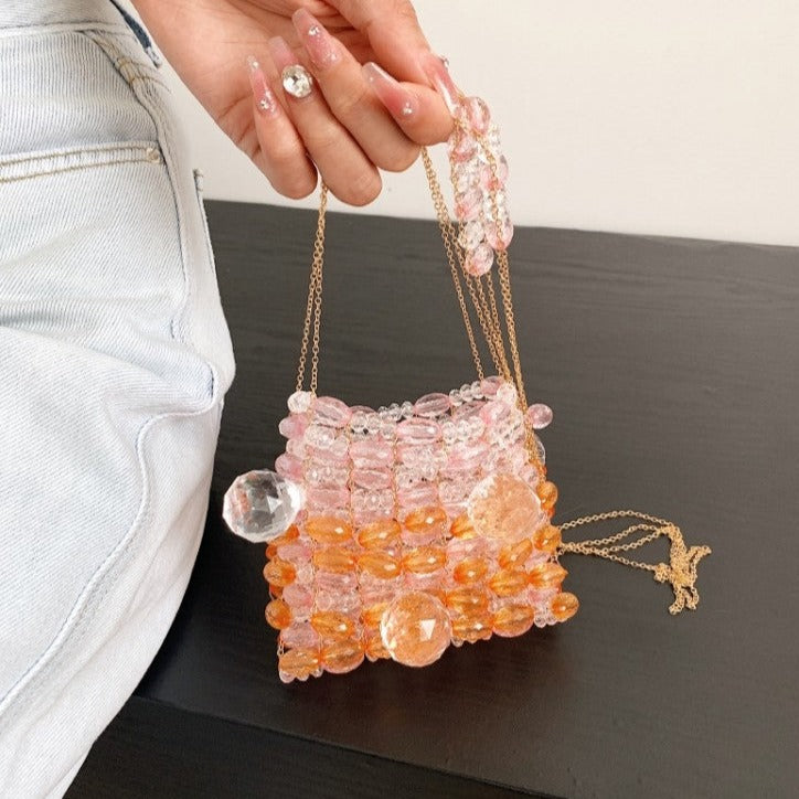 Acrylic Beaded Shoulder Bag