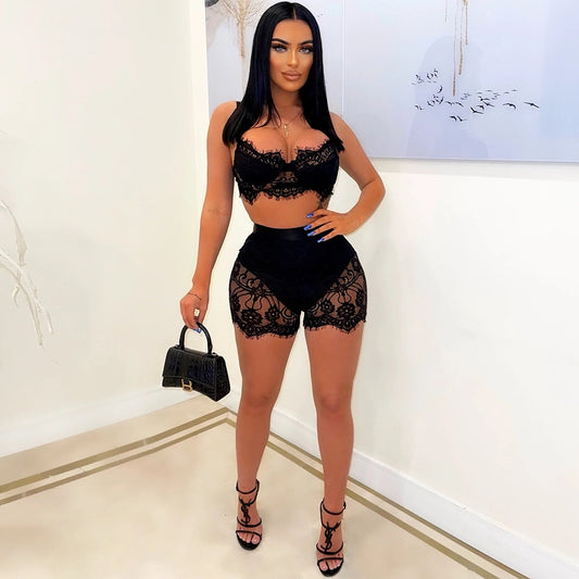 Sexy Lace Patchwork Set.