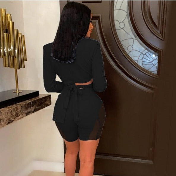 Asymmetry Blazer Coat Set