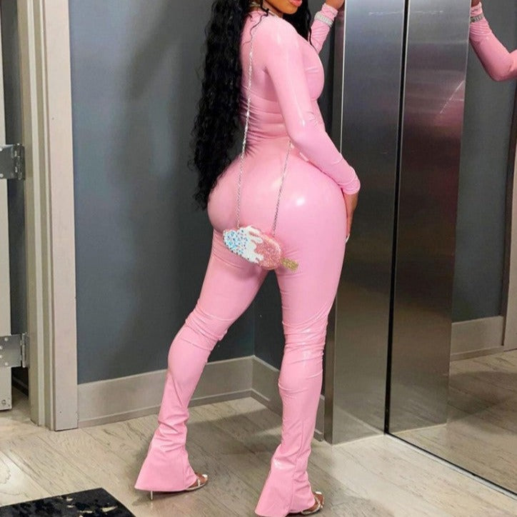 Conjunto de pantalón de cuero