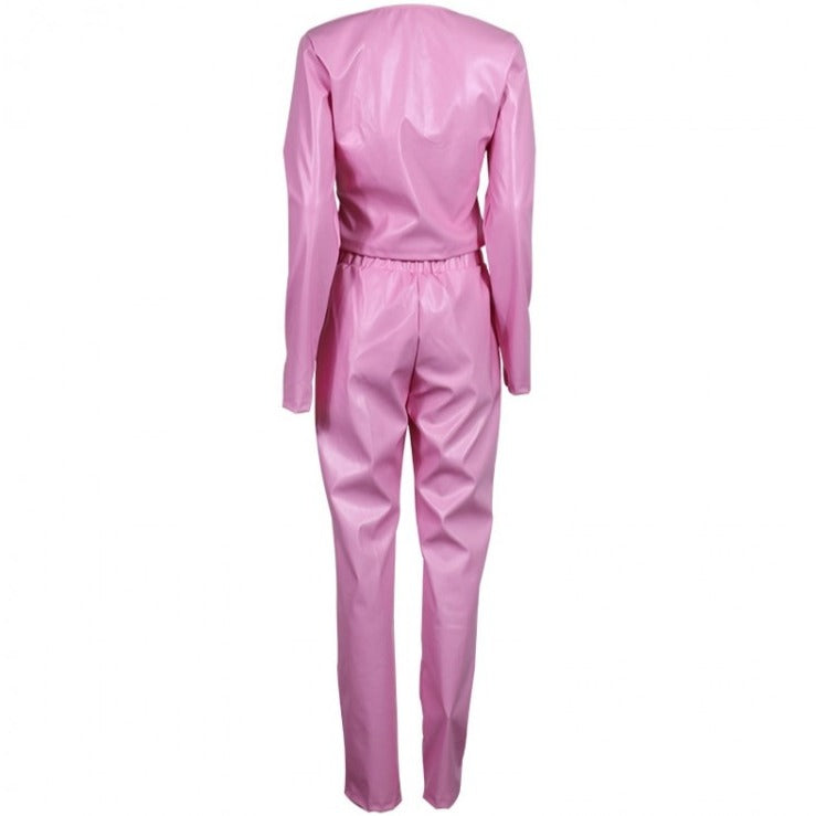 Conjunto de pantalón de cuero