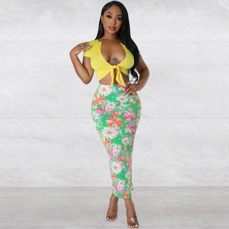 Floral Sunshine Skirt Set.