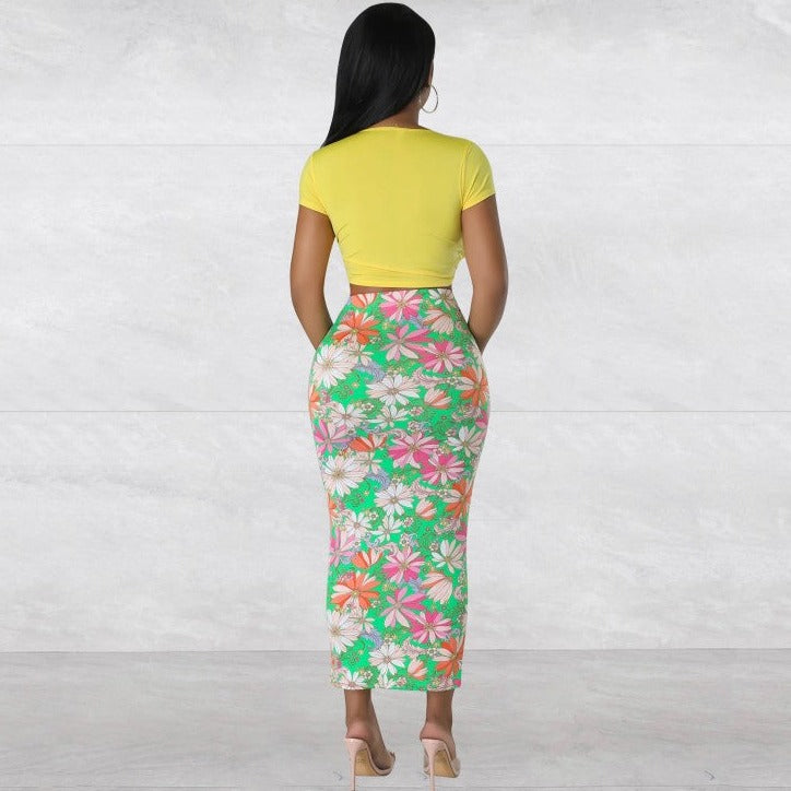 Floral Sunshine Skirt Set.