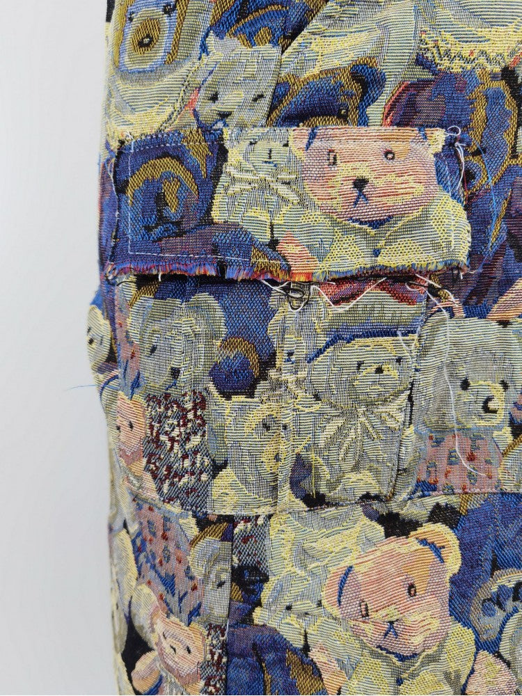 Falda con abertura en jacquard