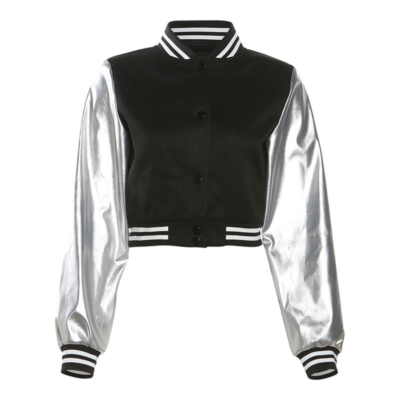 That Girl Patchwork Baseball Jacket