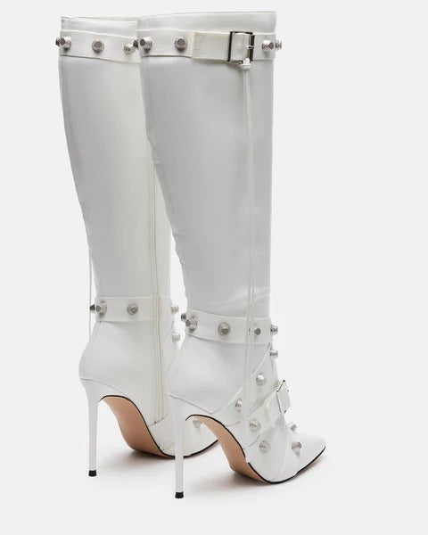 Rivet Belt Buckle Boots