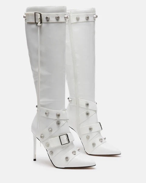 Rivet Belt Buckle Boots