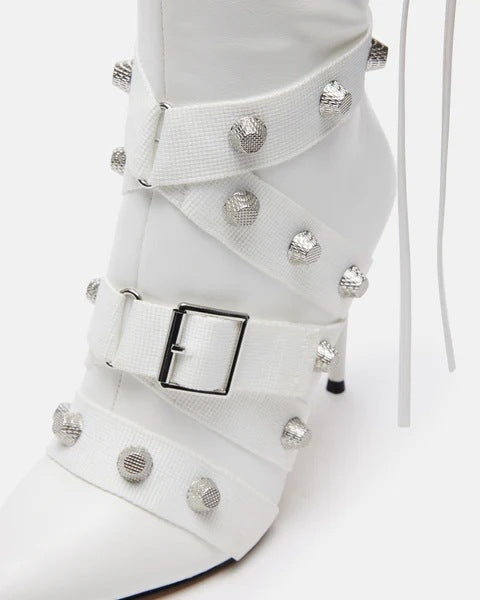 Rivet Belt Buckle Boots