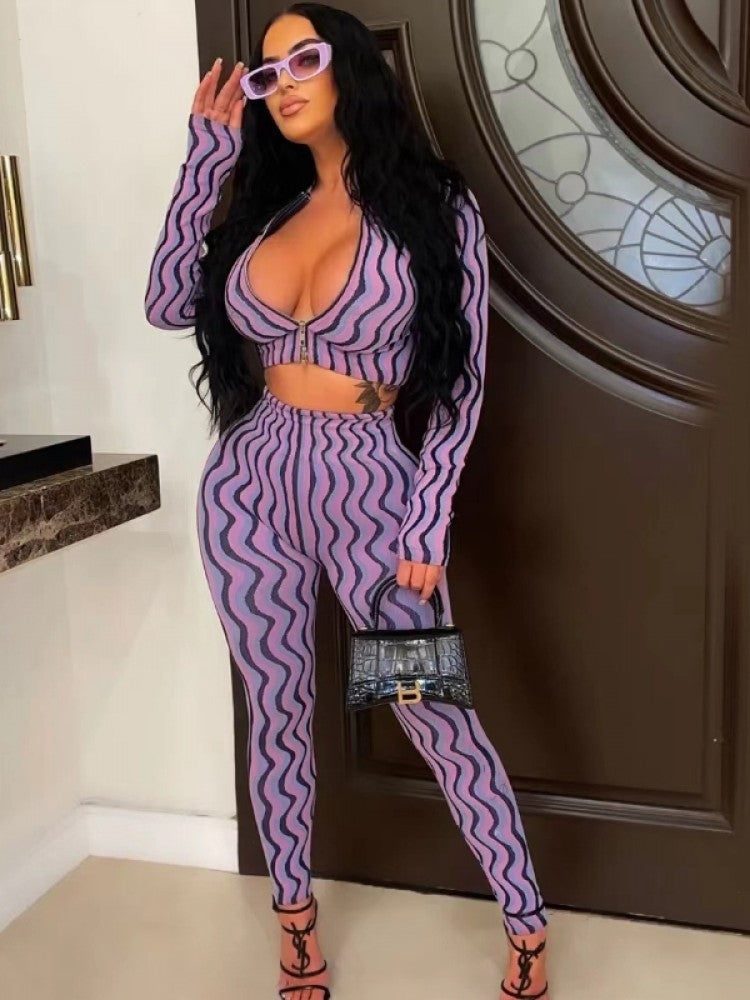 Conjunto de leggings cortos Ripple