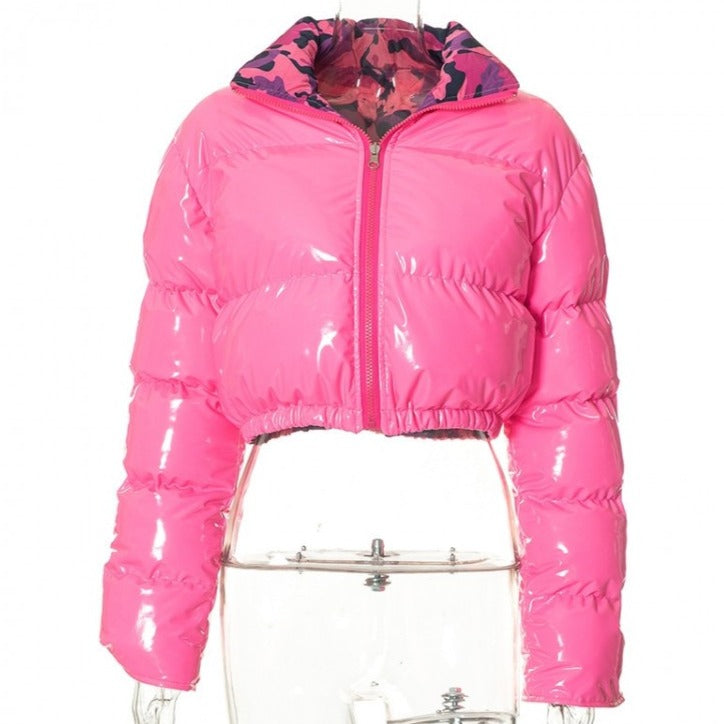 Abrigo reversible corto